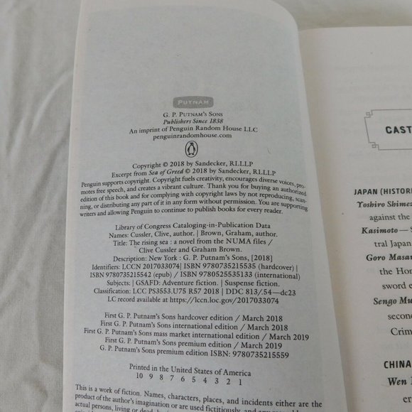 Lot 4 Clive Cussler NUMA Files PB Blue Gold Rising Sea Pharoahs Secret Zero Hour - Picture 11 of 11